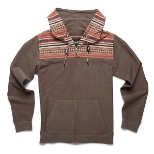 Howler Brothers Shaman Hoodie Men's in Zona Jacquard Heather Grey